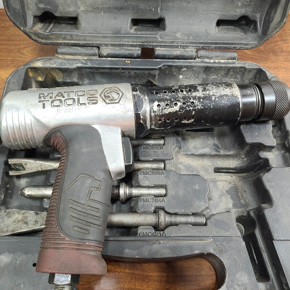 Matco Tools MT2816 Long Barrel Pneumatic Air Hammer Set With Bits READ