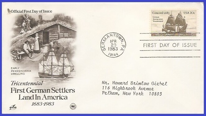 USA3 #2040 ADDR PCS ARTCRAFT FDC   US - Germany