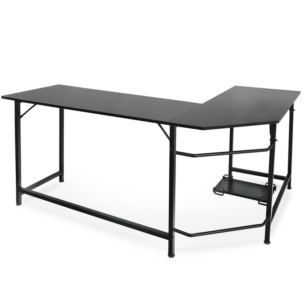 66" L-Shaped Desk Corner PC Laptop Study Table Workstation Computer Desk Office