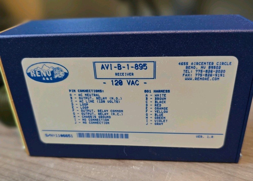 Reno A&E AVI-B Automatic Vehicle Identification Receiver