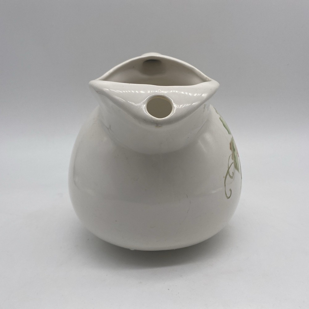 Vintage Hand Painted Ceramic Pitcher Signed By Artist