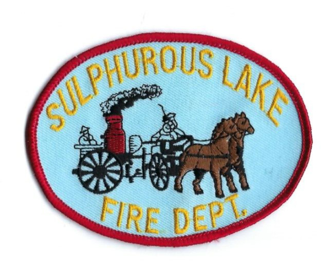 Sulphurous Lake BC British Columbia CANADA Fire Dept patch - NEW!