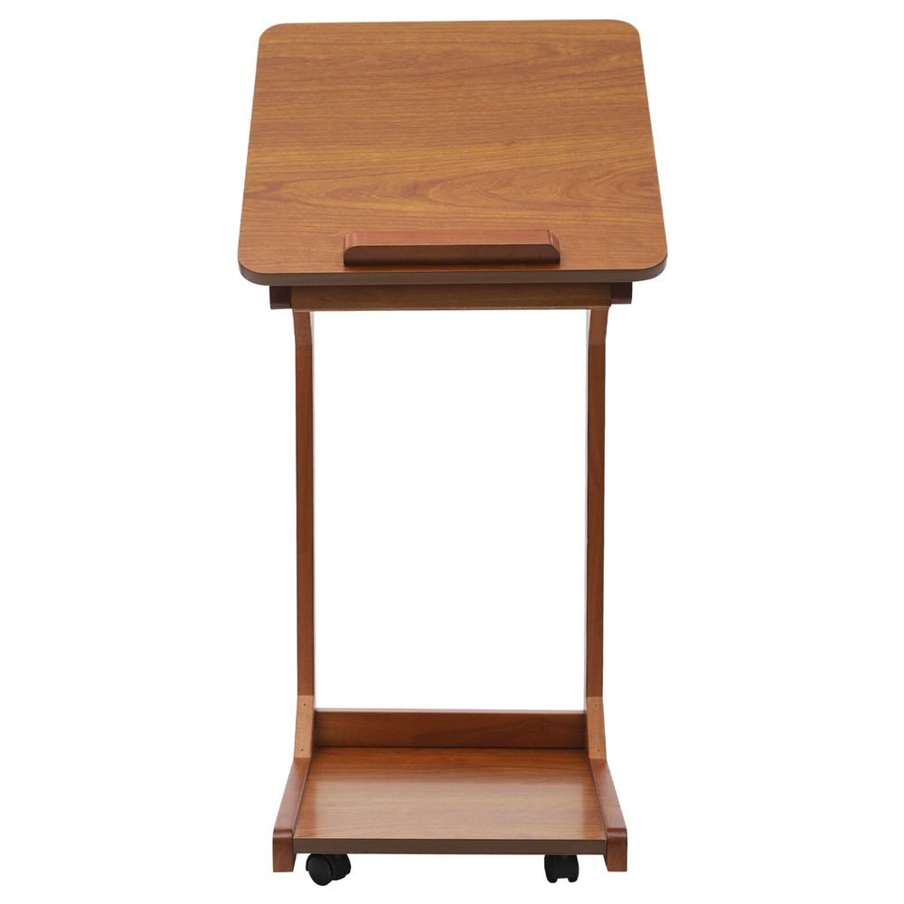 C-shaped Table Couch Table Sofa Bed Side Table W/ Wheels 40*40*63cm 0-40° Angle~