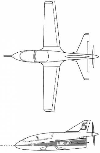 Bede BD-5B Airplane Desk Wood Model Small New