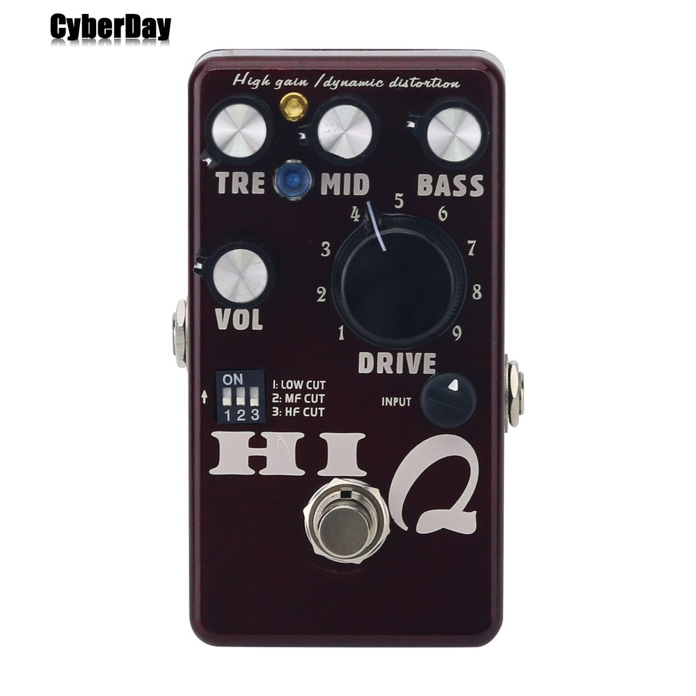 Electric Guitar Distortion Overload Effects Pedal High Gain Dynamic Effector