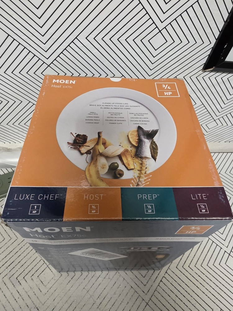 Moen Ex Series Host Series 3/4 Horsepower Improved Installation Garbage Disposal