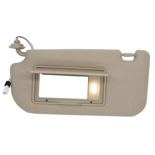 Driver Left Side Sun Visor Replacement Fits for Beige(Driver Side with Light)