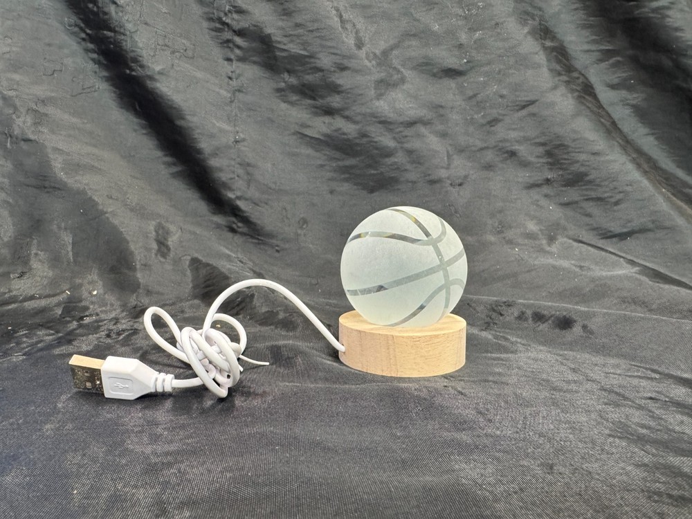Frosted Solid Glass Basketball Nightlight LED light