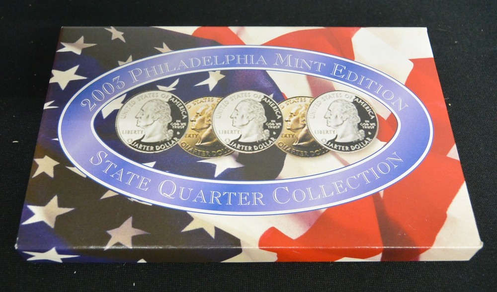 CSN 2003 Philadelphia Mint Slab Set State Clad Proof Quarters With COA
