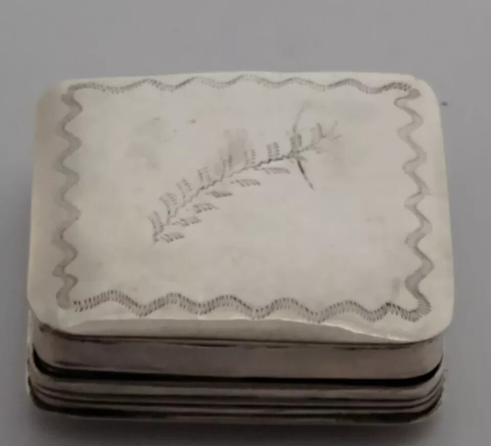Antique Dutch Solid Silver Peppermint Bo
