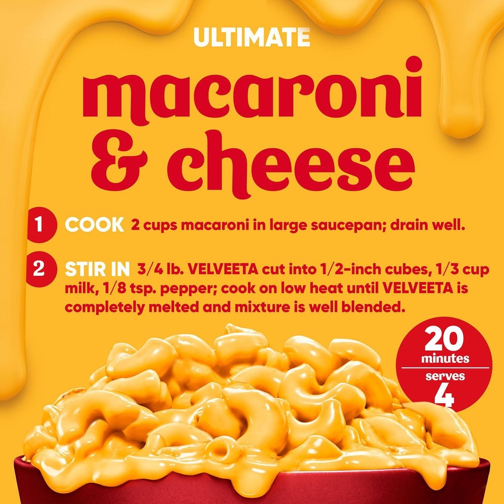 Velveeta Original Pasteurized Cheese Loaf, 32 oz, 2-pack