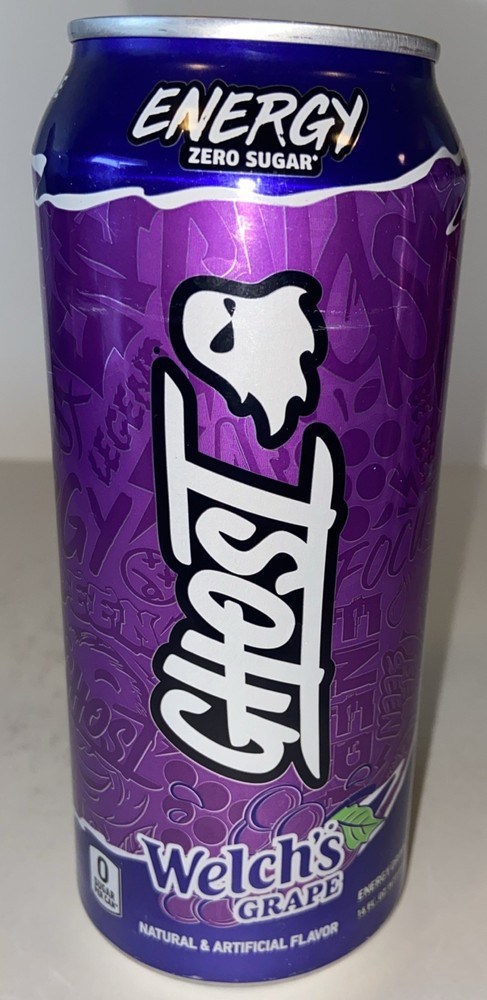 2025 16oz. WELCH’S ENERGY CAN ( GHOST )EMPTY TOP OPENED