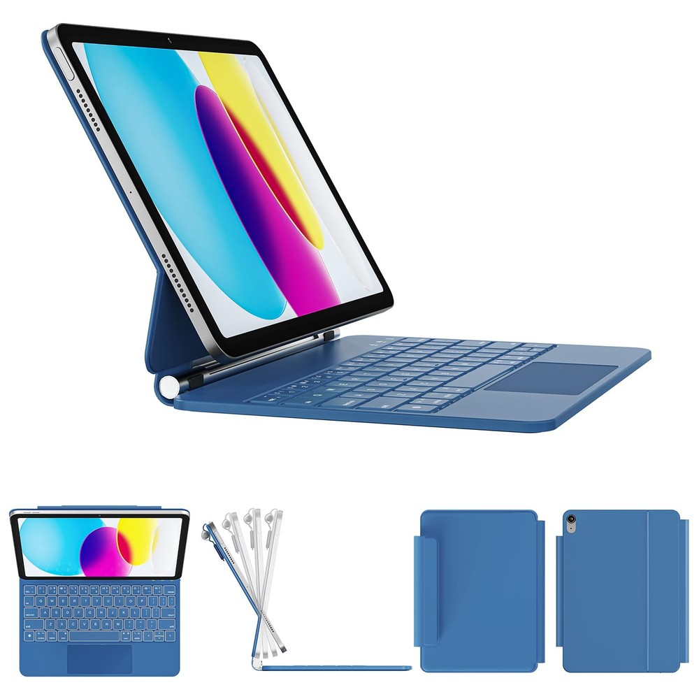 for iPad 11th (A16, 2025)/10th Generation Case with Keyboard, Magic Keyboard ...