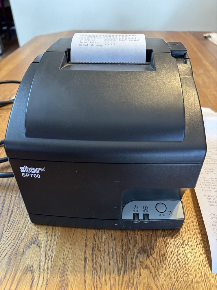 STAR SP700 SP742ME Dot Matrix POS Receipt Printer Ethernet Square & Clover
