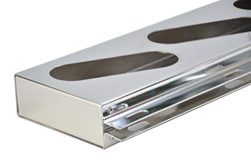 Chrome Mud Flap Hanger with Light Cut-Outs Spring Loaded 2.5" Bolt