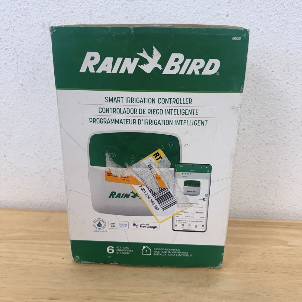 Rain Bird ARC6 6-Zone App Based Residential Irrigation Controller. New/Open Box