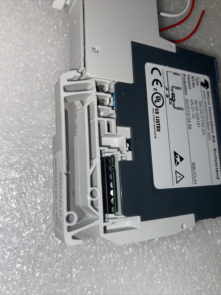 Micro Innovation AG XN-2AI-PT Analog Input Module w/Terminal Block