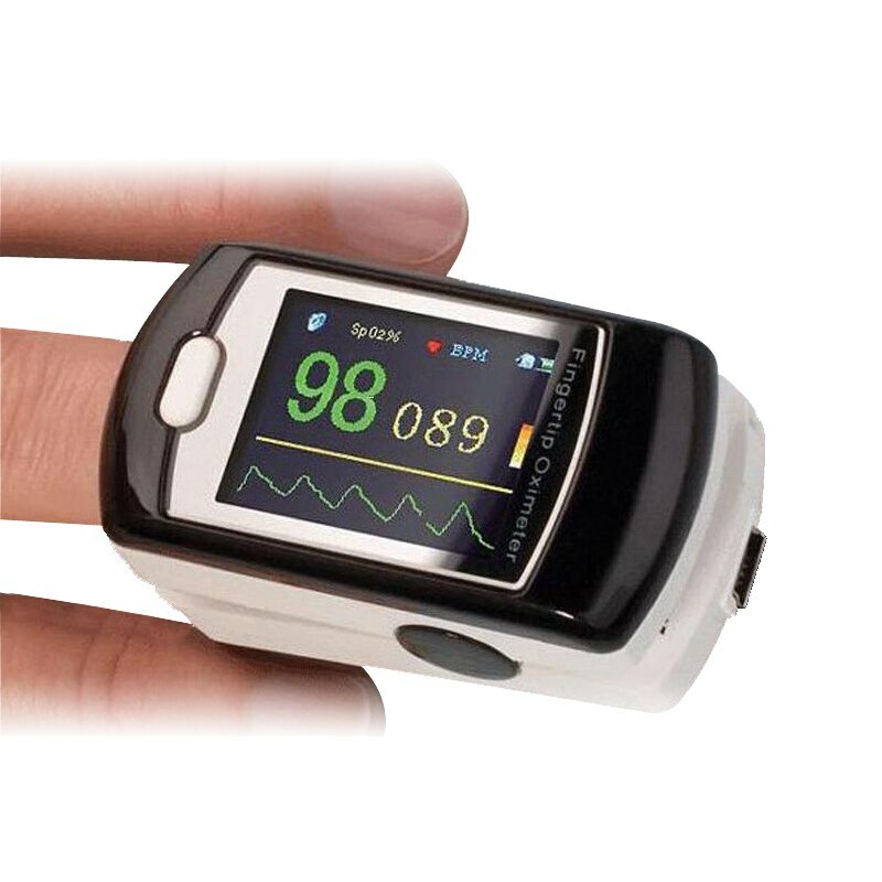 CONTEC MULTI-COLOR OLED RECHARGEABLE FINGERTIP PULSE OXIMETER USB CD-ROM & CASE