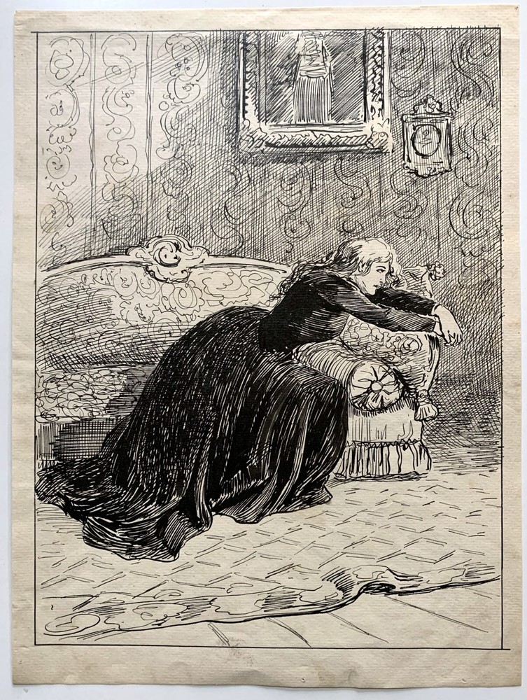 ORIGINAL ILLUSTRATION TABLE novel dispensations