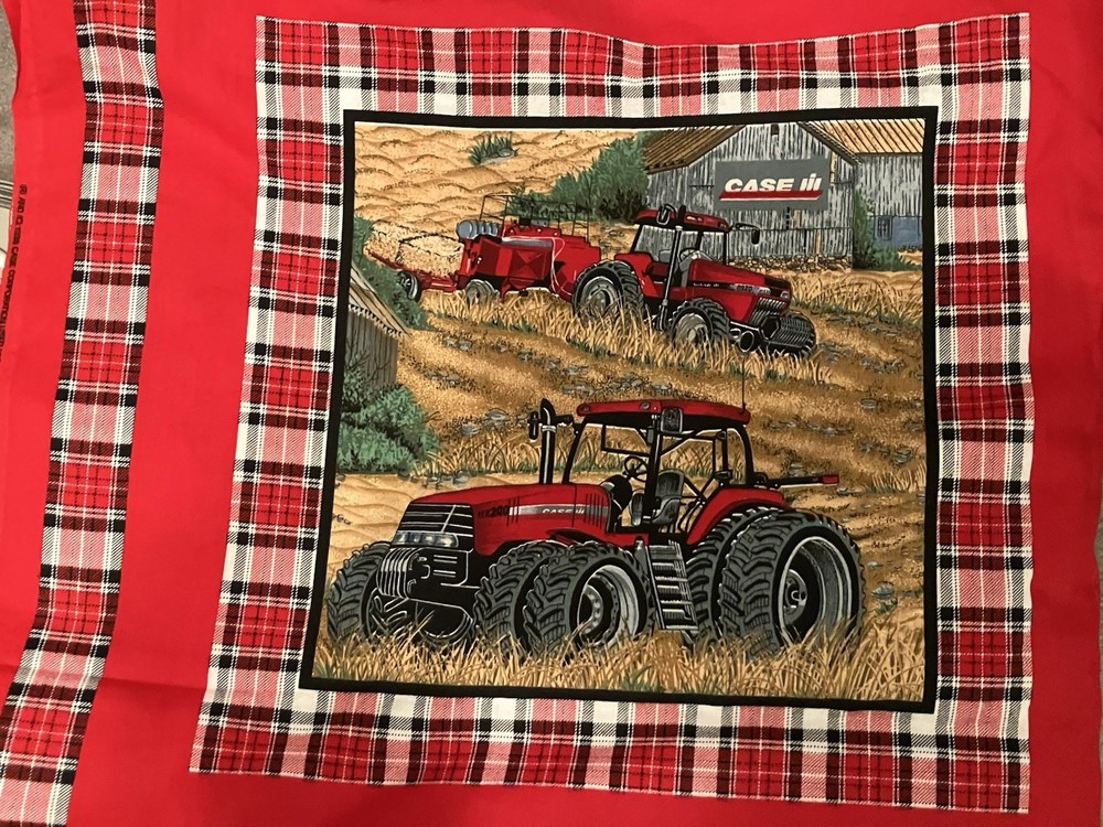 Spring Industries Case Tractor Pillow/Wall Hanging Panel 2 Panels