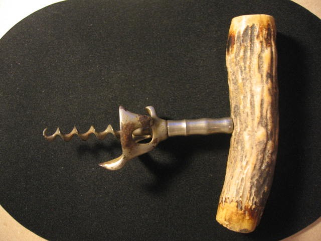 Antique Stag Antler Horn Corkscrew