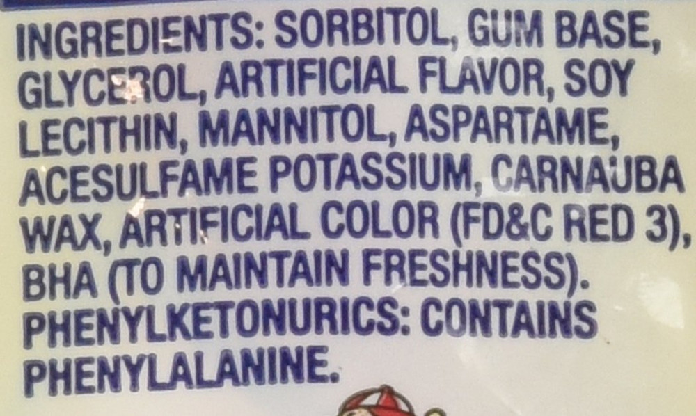 Sugar Free Gum - 3.25 oz