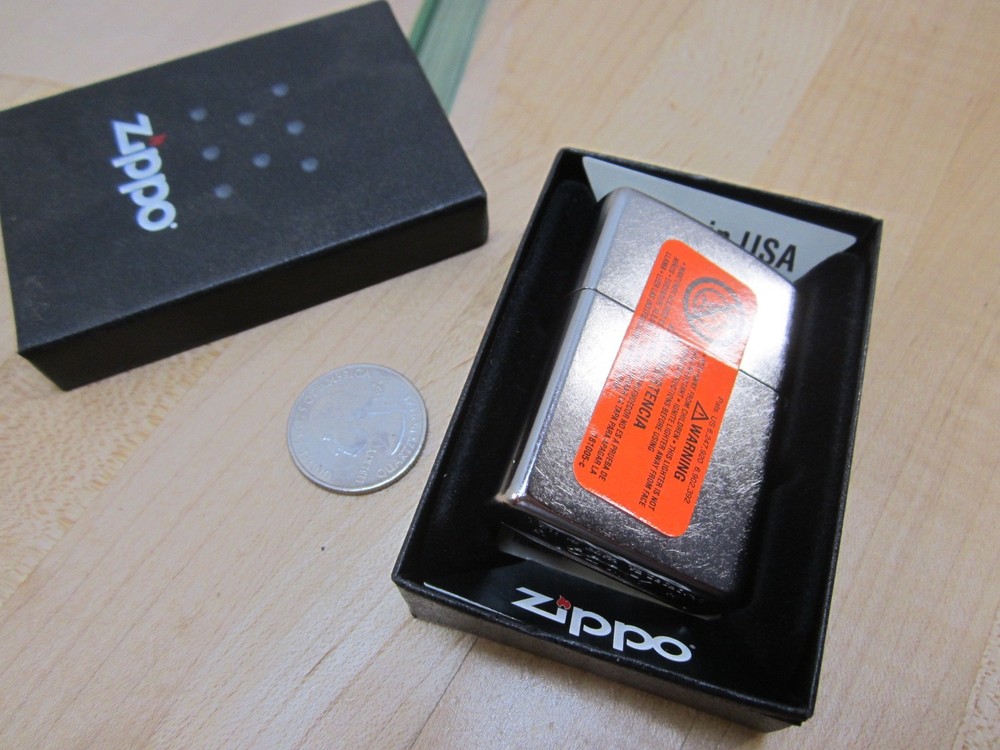 Classic Zippo Lighter 207 Regular Street Chrome NOS