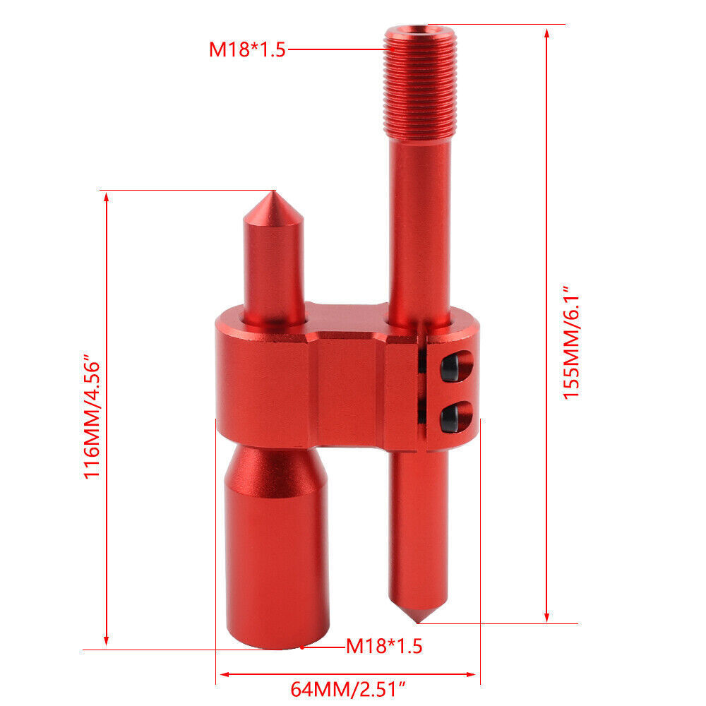 Car Alloy H Type Shift Knob Extension Adjustable Extender Gear Shifter+3 Adapter