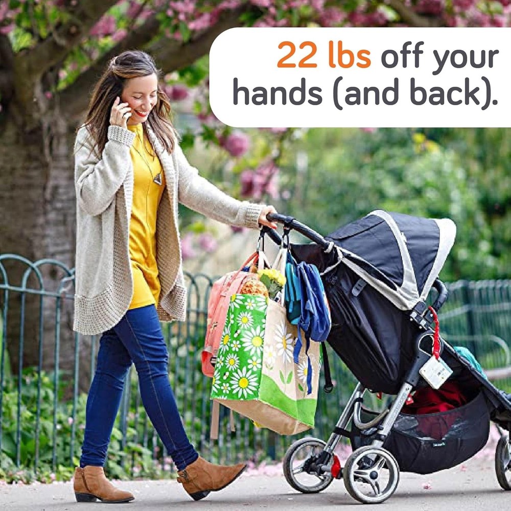 Universal Stroller Clips 2-Pack with 11 lb Capacity - Essential for Parents