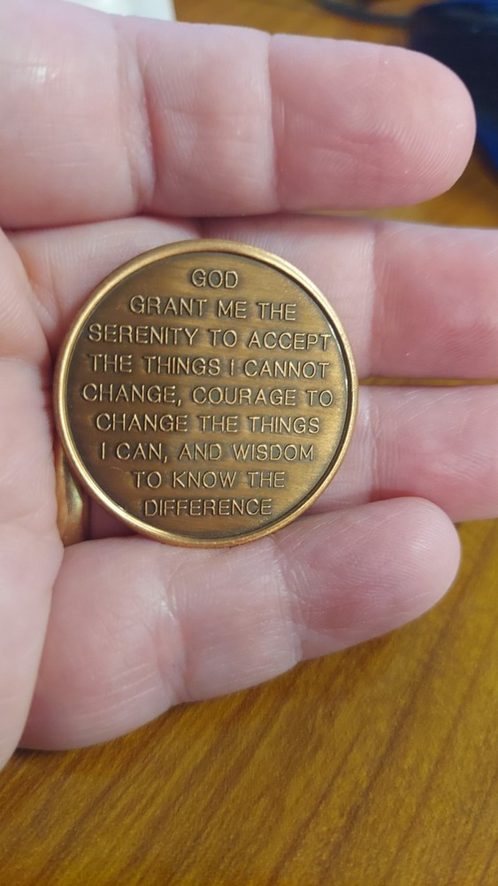 Step 3 Alcoholics Anonymous AA Medallion token Chip Coin Sobriety