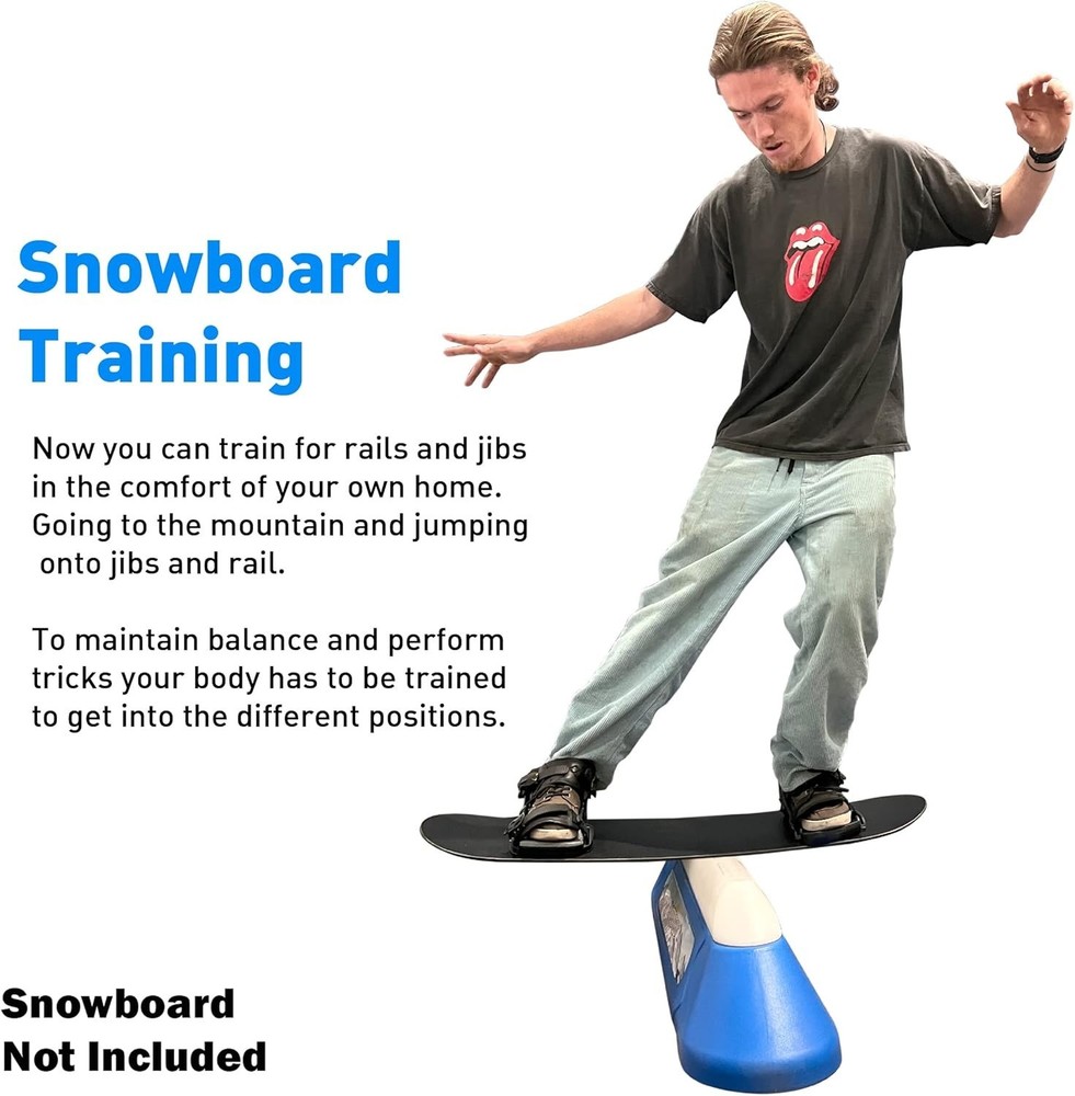 Flowboard Snowboard Trick Training System Develops Skills for Rails and Jibs Dur