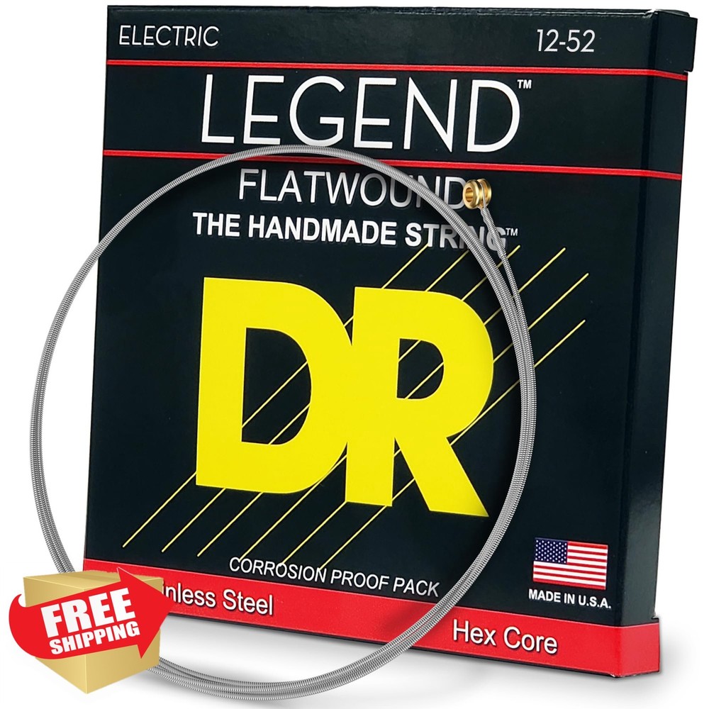 DR Strings Flatwound Electric Guitar Strings, FL-12