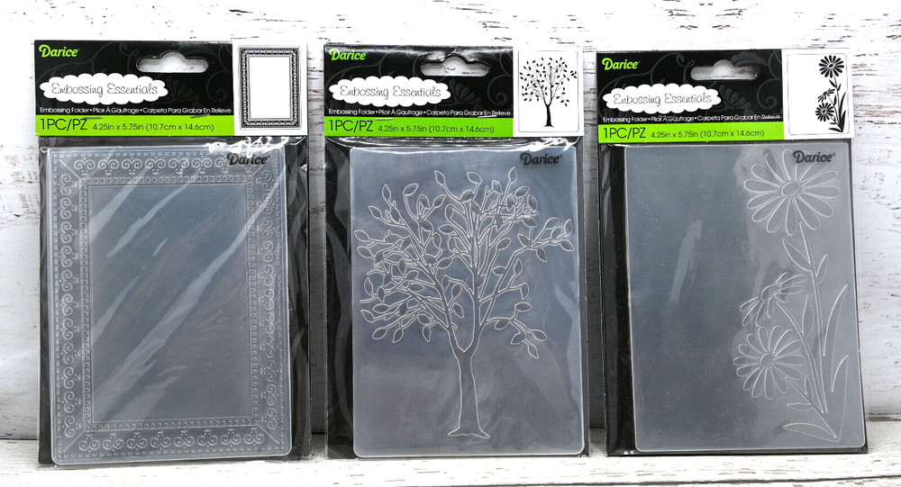 Darice Embossing Essentials Folder Leafing Tree Daisy Photo Frame Craft Lot - 3