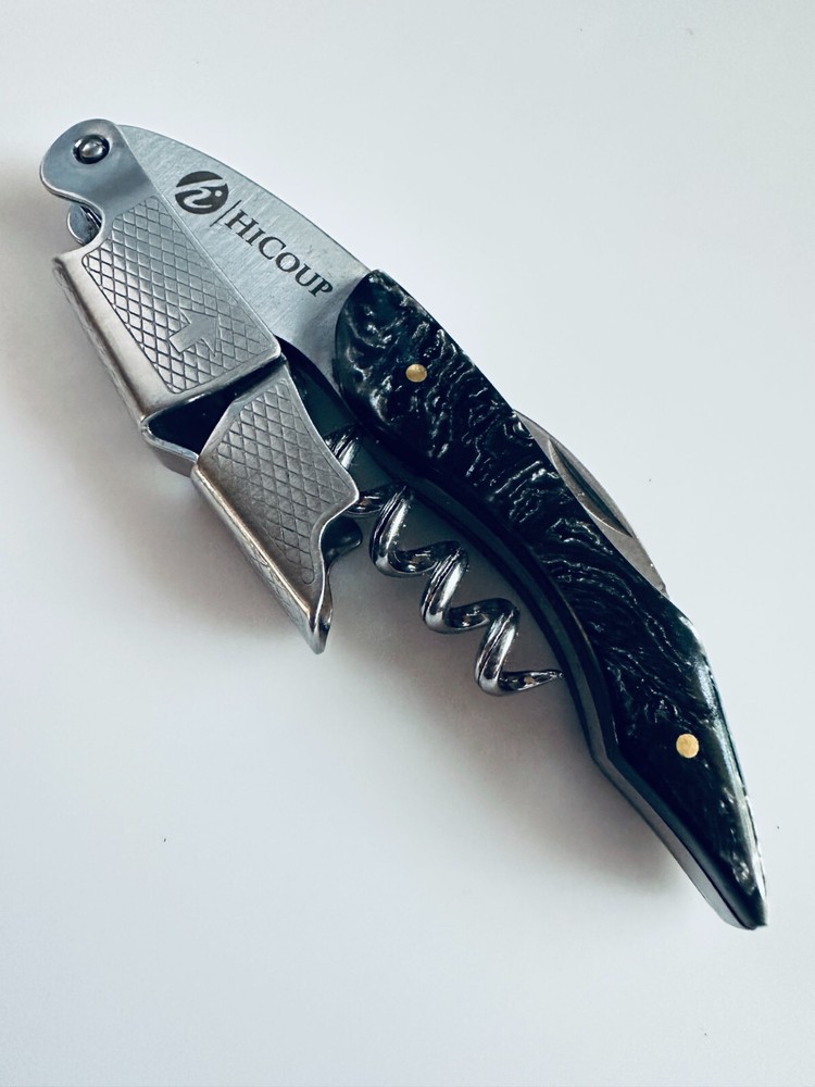 HICOUP  Black Marble Pattern Corkscrew Quality Waiters Wine Key Openers