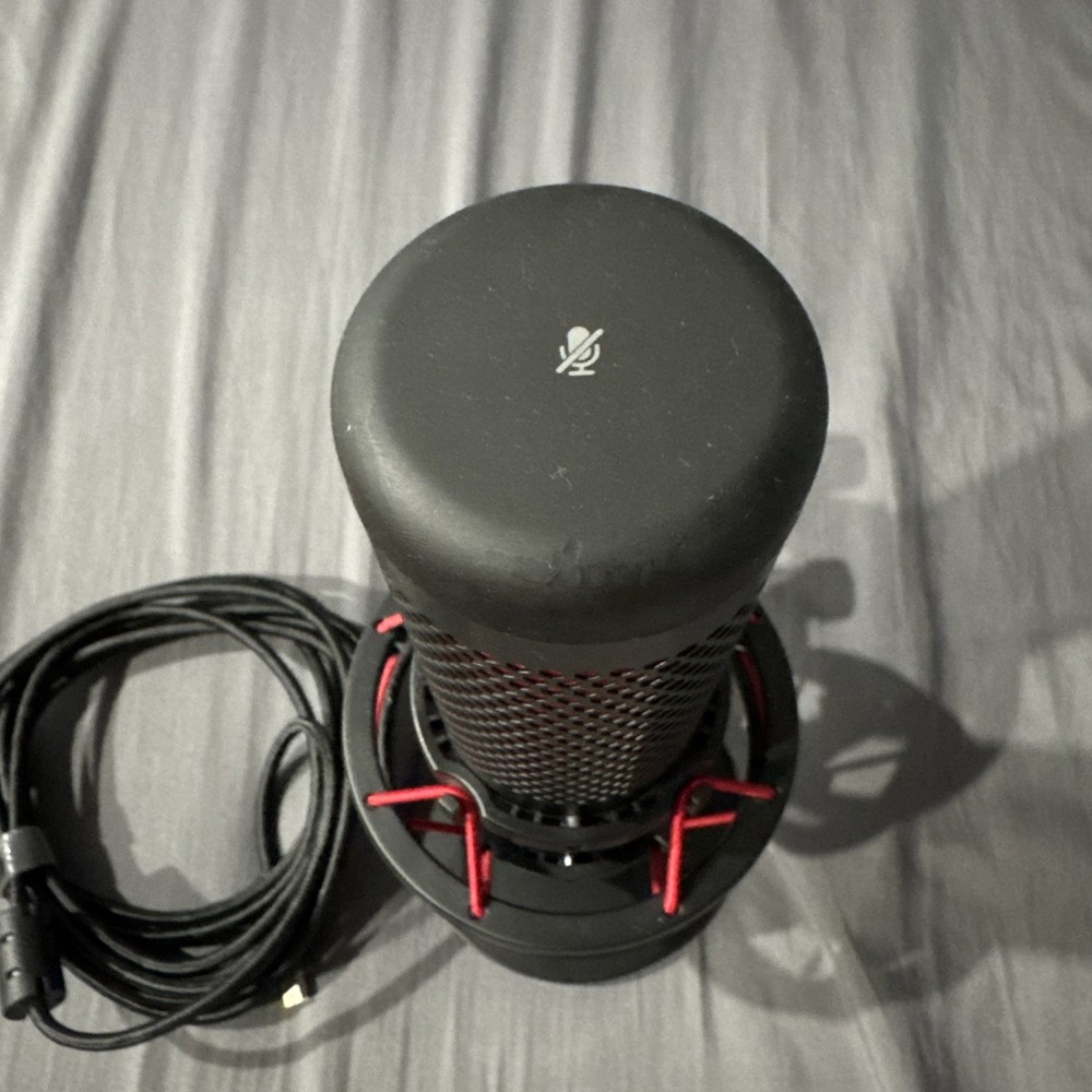 HyperX QuadCast - USB Condenser Gaming Microphone Red LED. Read Description