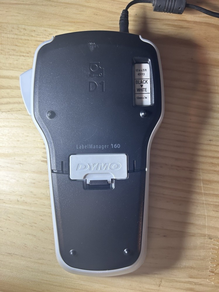 DYMO LabelManager 160 Handheld Label Maker Black White Keyboard Powers On