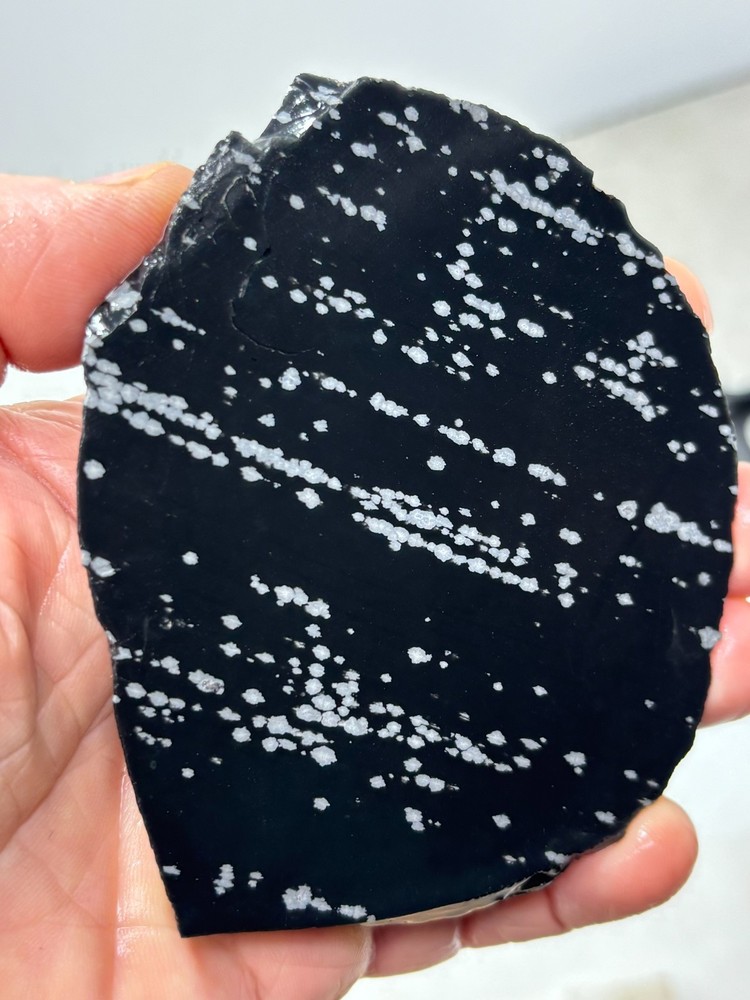 Snowflake Obsidian Slab Lapidary Cabbing Knapping Combo ship avail