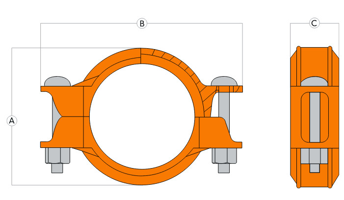 6" flexible grooved coupling (Flex Vic Coupling)