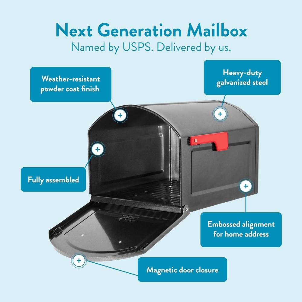 Pewter Centennial Mailbox, Weather-Resistant