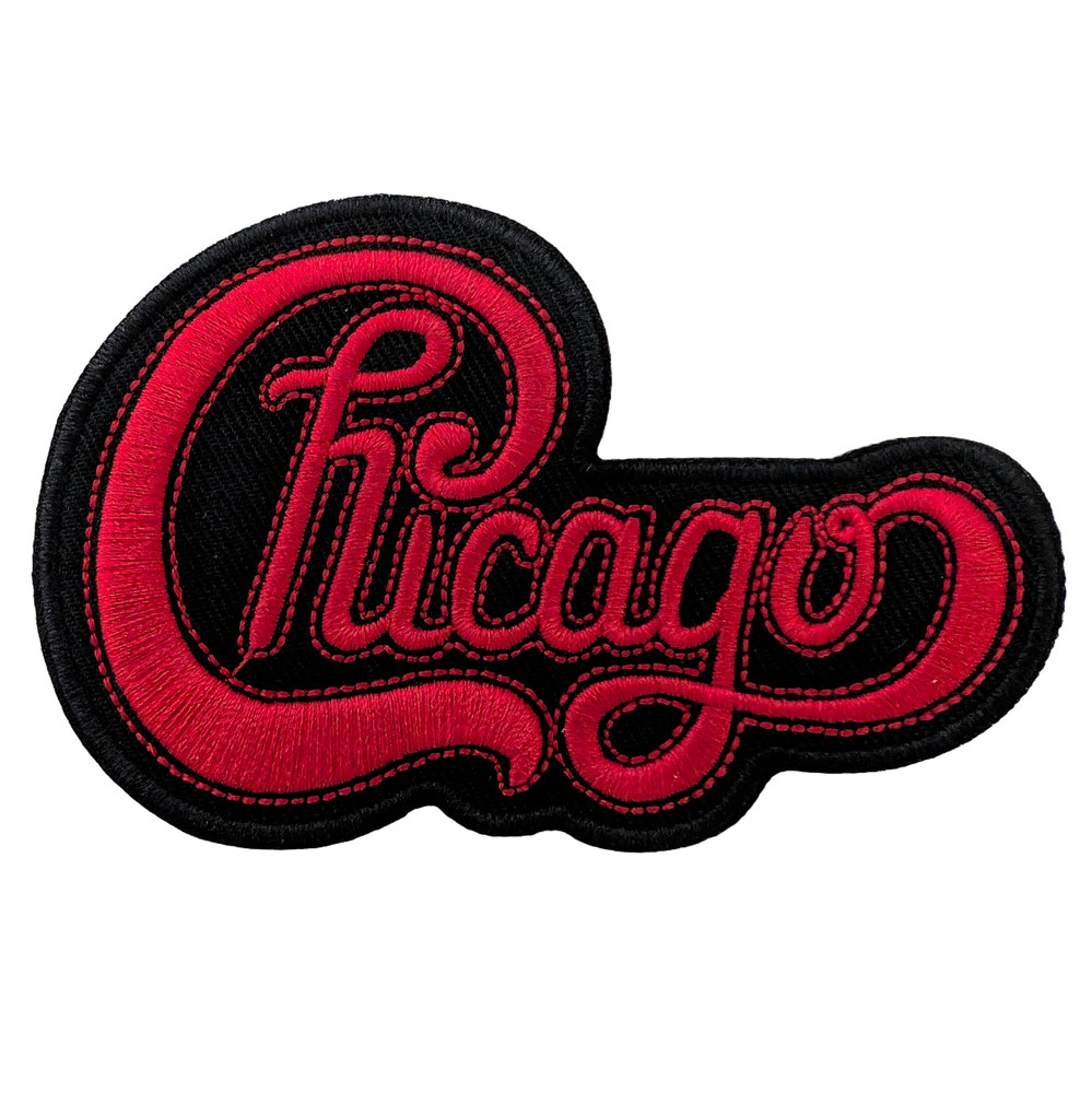 Chicago Patch, Chicago Iron On Embroidered Band Patch