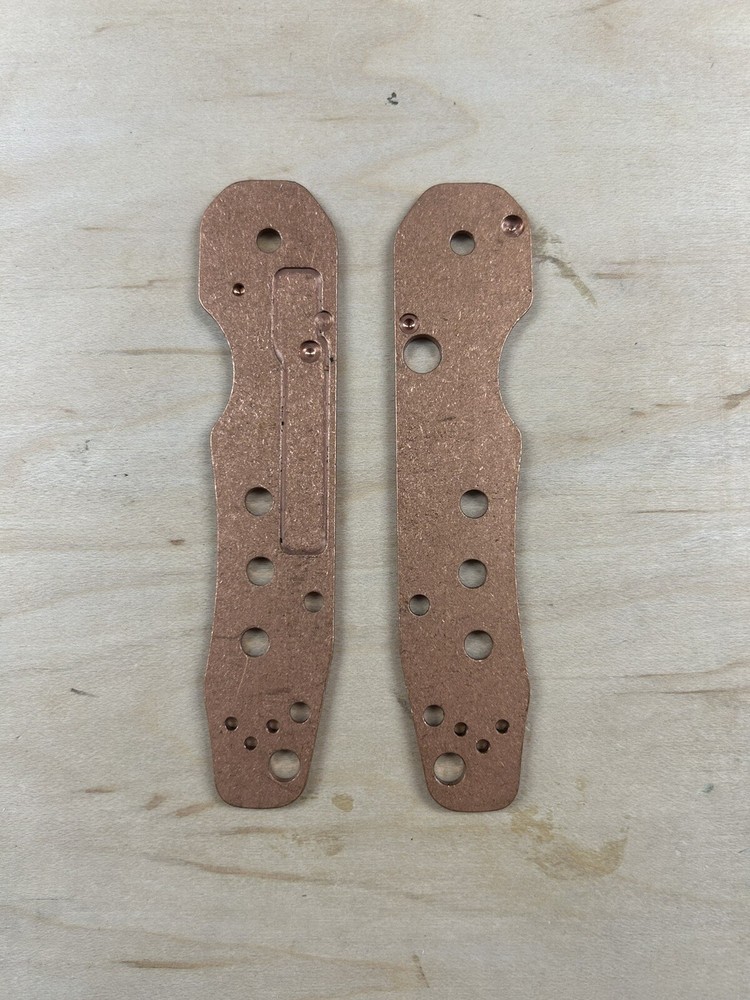 Scikio Custom Spyderco Smock Copper Handle Scales