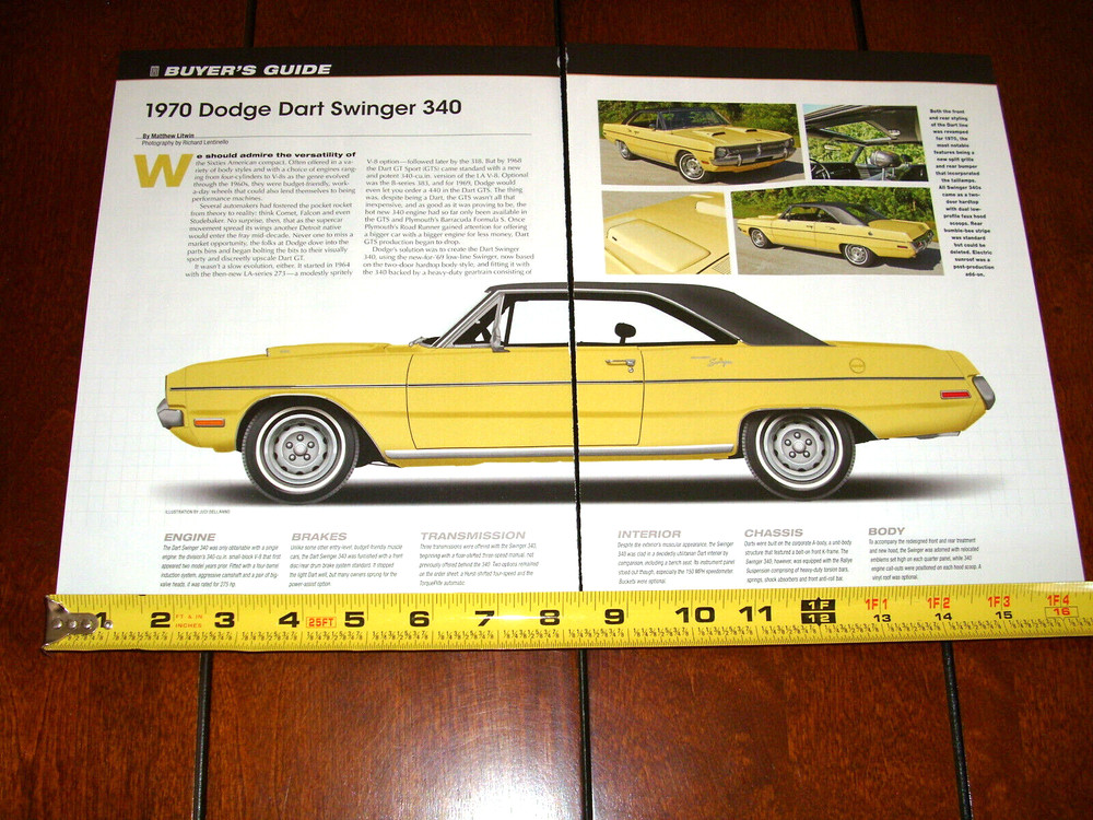 1970 DODGE DART SWINGER 340 ORIGINAL 2016 ARTICLE