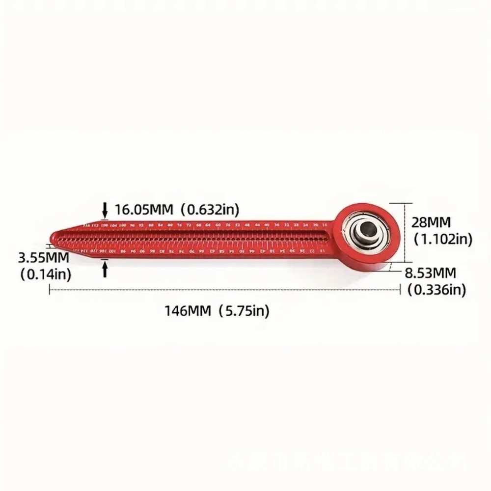 1PC Precision Woodworking Compass Scriber Hole Ruler Marking Measuring Tool