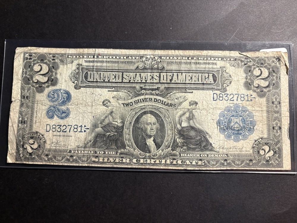 1899 $2 Silver Certificate Note — Circulated