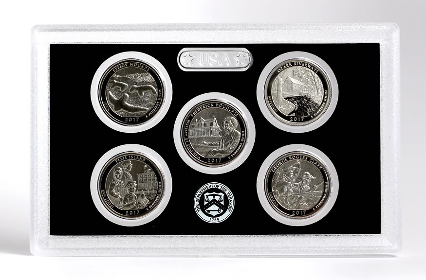 2017 Enhanced & 2018 Reverse Proof America the Beautiful Quarter Sets