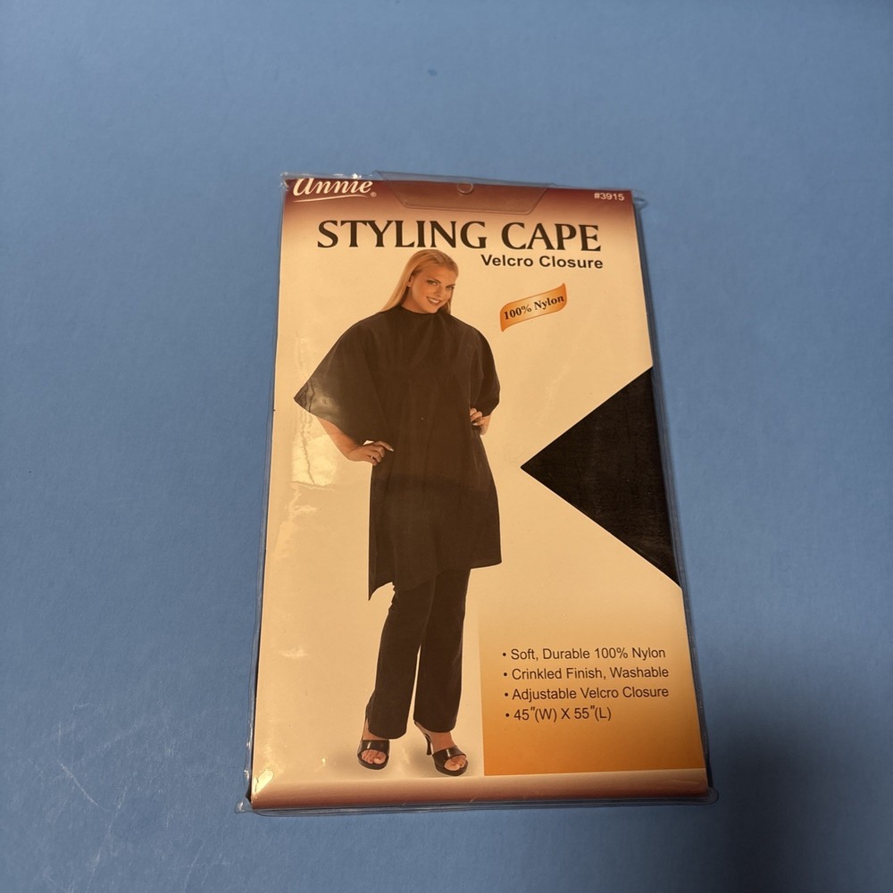 ANNIE STYLING CUTTING CAPE BLACK 100% NYLON