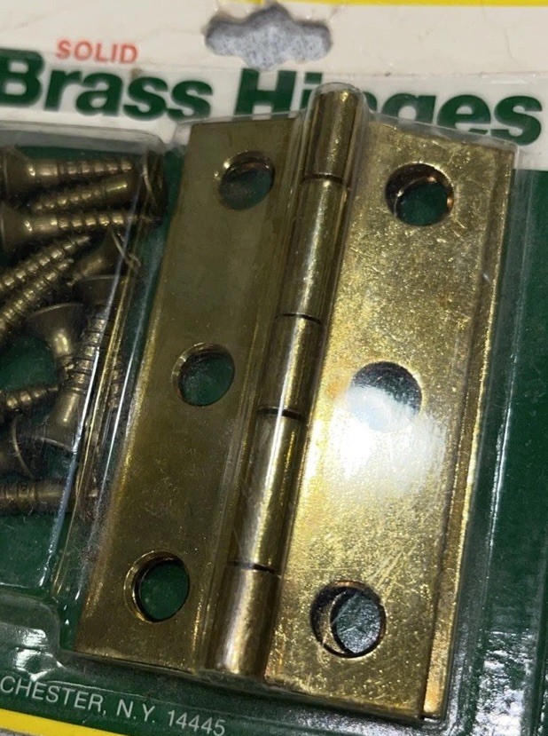 Solid Brass Middle Hinges 2-1/2" x 1-17/32" 6250XC Brainerd NEW