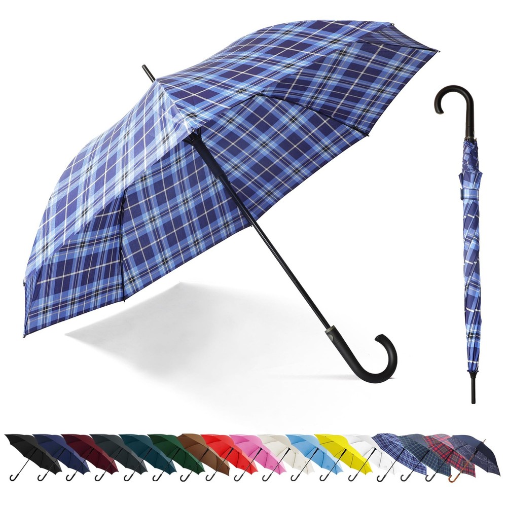 Large Stick Umbrella Windproof Automatic Open 50 Inch Umbrella with Hook Hand...