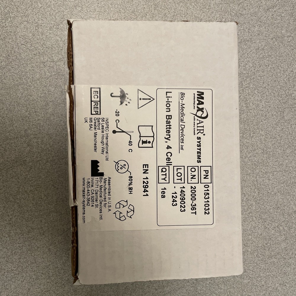 Max Air Systems Li-ion Battery For CAPR 2000-36T - Fully Charged
