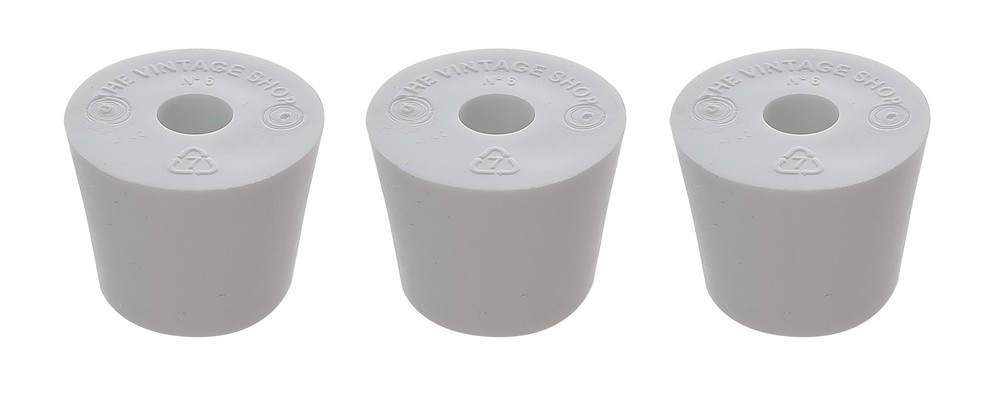 Home Brew Ohio #6 Drilled Rubber Stopper Set of 3
